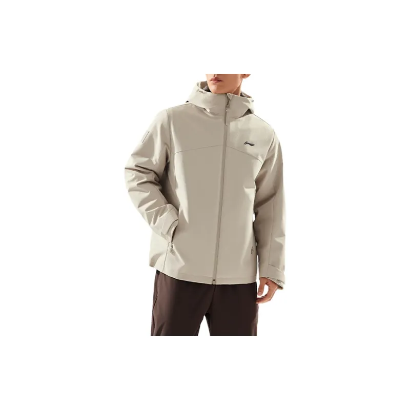 LiNing Trench Coat Men's Ash Gray/Obsidian Gray-5