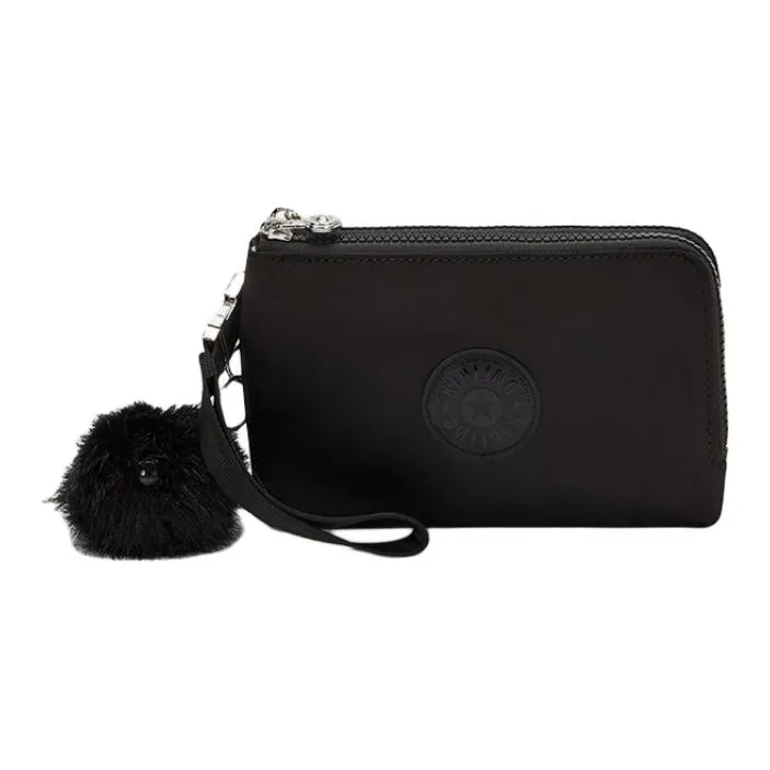 Kipling Polyester Wallet Small Size Women's Charcoal Black Ding-0