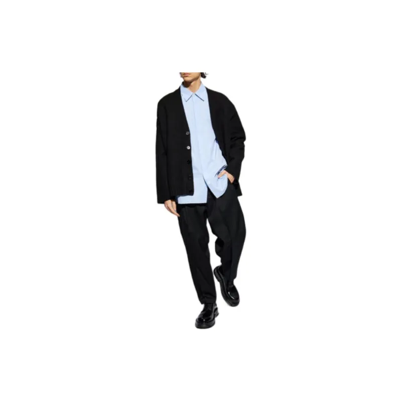 JIL SANDER V Neck Button Down Cardigan-4