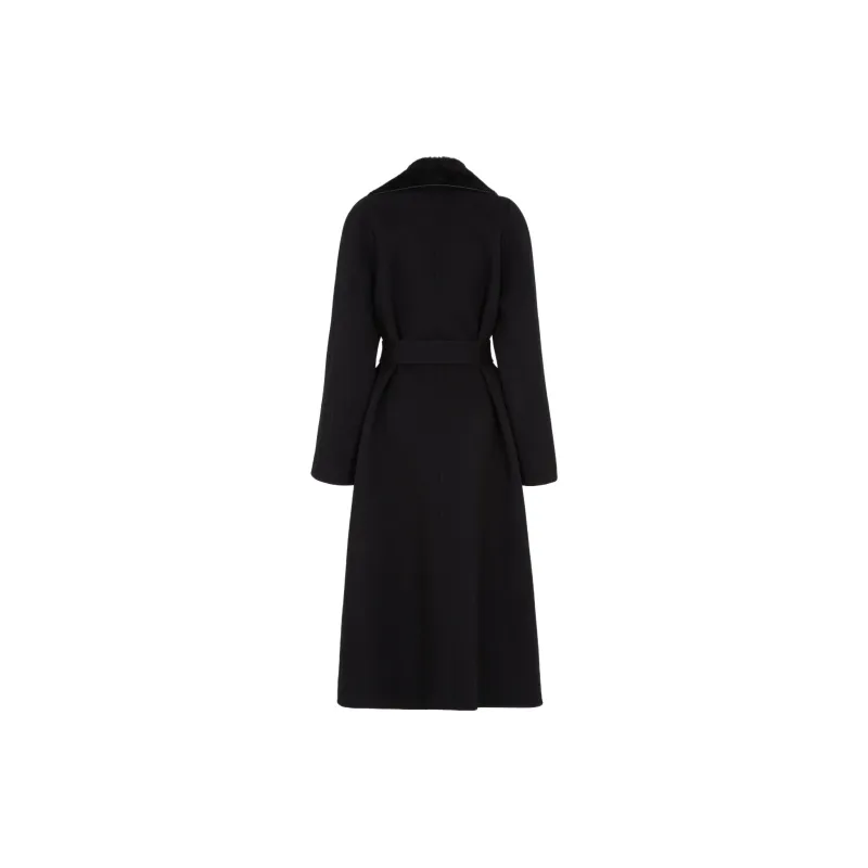 FENDI Wrap Style Belted Waist Cocoon Coat-1