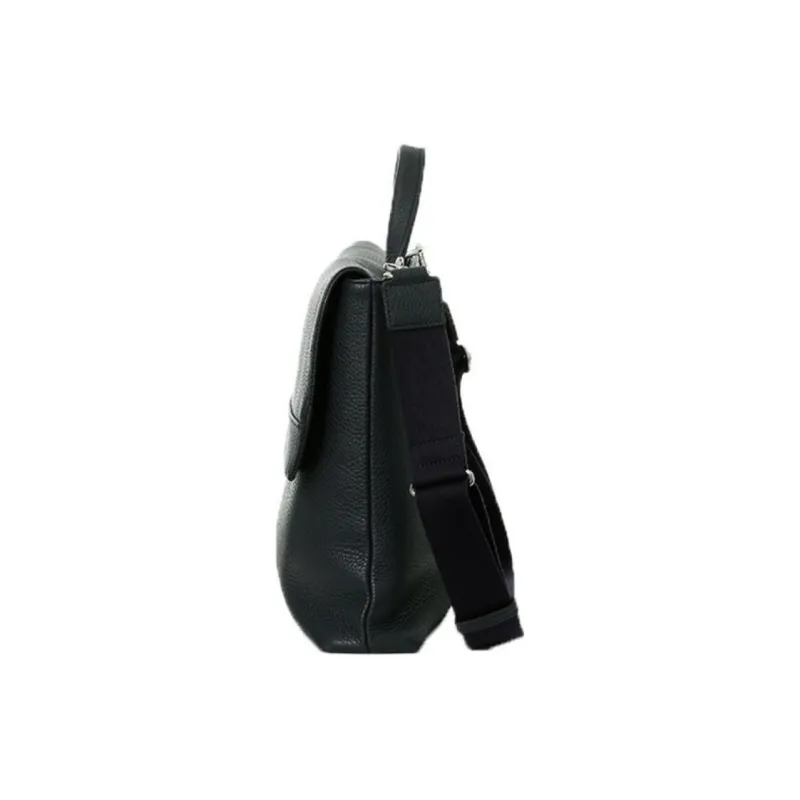 SAMSONITE Cow Leather Briefcases Handbags Unisex Black-2