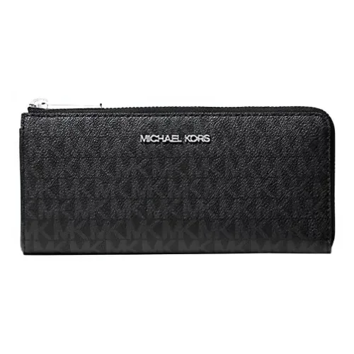MICHAEL KORS Jet Set Coated Canvas Wallet Large Size Women's Black