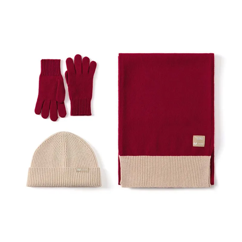 JIUMU Sheep Wool Knit Scarves Women's-5