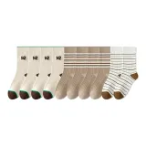 4 Beige+4 Light Coffee Stripes+2 White Stripes