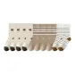4 Beige+4 Light Coffee Stripes+2 White Stripes
