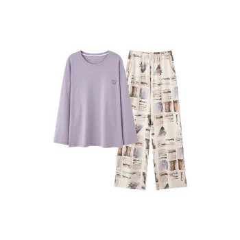 Qiao Ni Tong Pajama Set Women's Violet