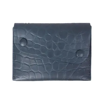 Il Bisonte Cow Leather Card Holder Women's Blue