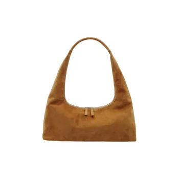 MARGE SHERWOOD Suede Cow Leather One Shoulder Handbags Medium Size Women's Dark Khaki