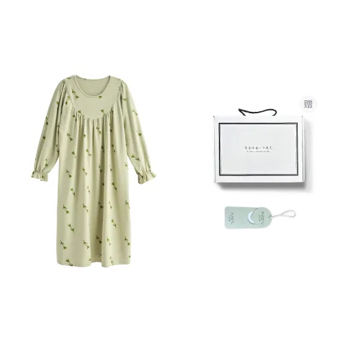 XUANZHITING Nightgown Gift Box Set Women's Light Green