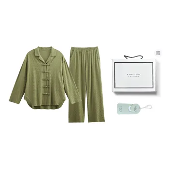 XUANZHITING Pajama Set Gift Box Set Women's Green