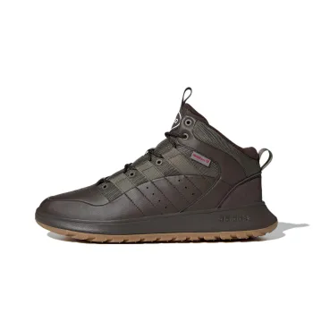 Adidas Anti Slip And Wear Resistant Warm Mid Top Vintage Basketball Shoes Unisex Brown Green