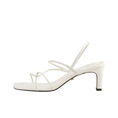 Sandro Strap Sandals 6cm Women's White