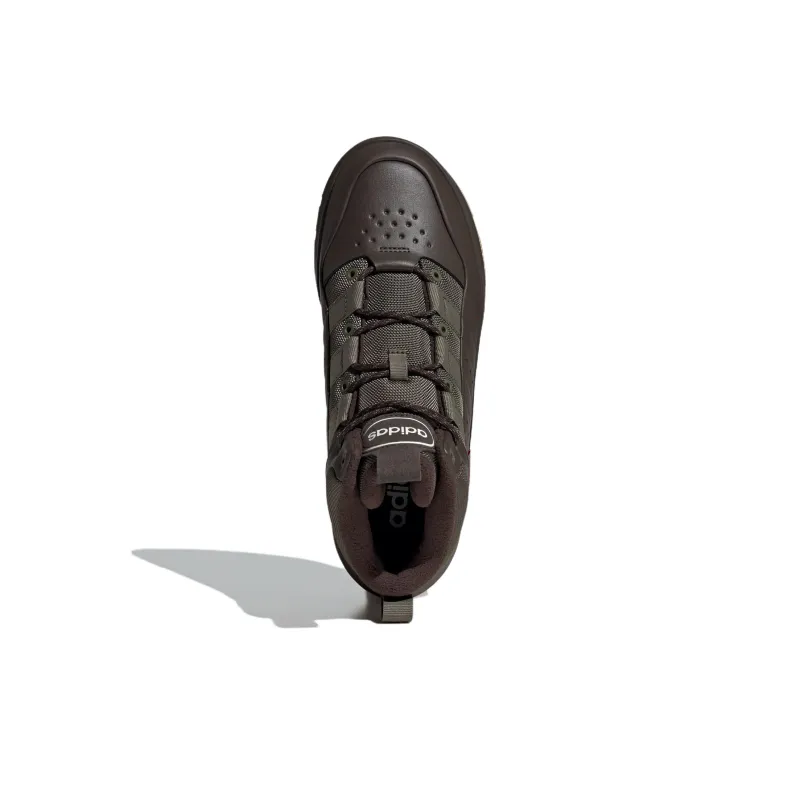 Adidas Anti Slip And Wear Resistant Warm Mid Top Vintage Basketball Shoes Unisex Brown Green-3