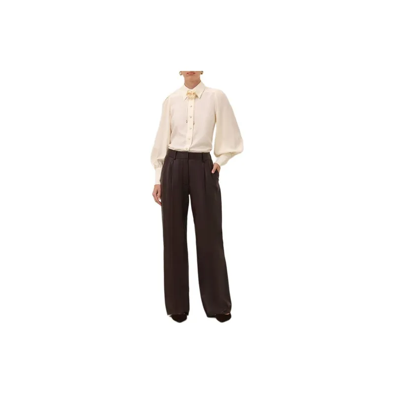 Zimmermann Flower Neck Tie Blouson Shirt-1