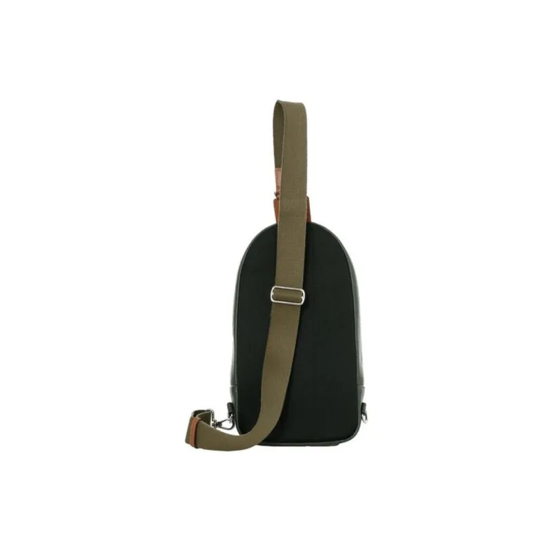 SAMSONITE Cow Leather Sling Bags Crossbody Bags Unisex Dark Green-4
