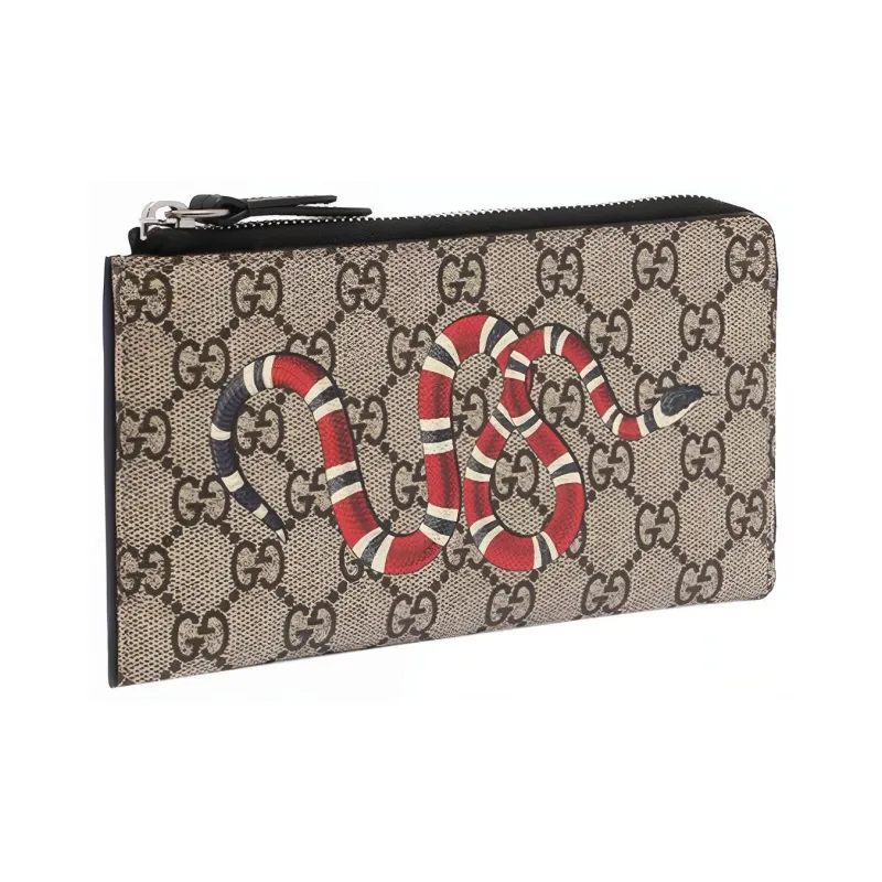 GUCCI Canvas With Leather Coin Purse Regular Men's Ebony-1