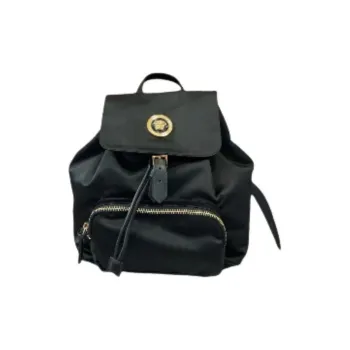 VERSACE Nylon Backpack Women's Black