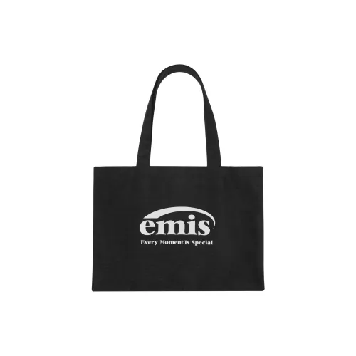 Emis Cotton Tote Bag, Shopping Bag, Handbag, Shoulder Bag Women's Black
