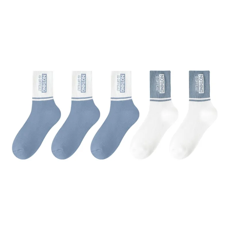 MIIOW Mid-Calf Socks Unisex 5 Pack-5