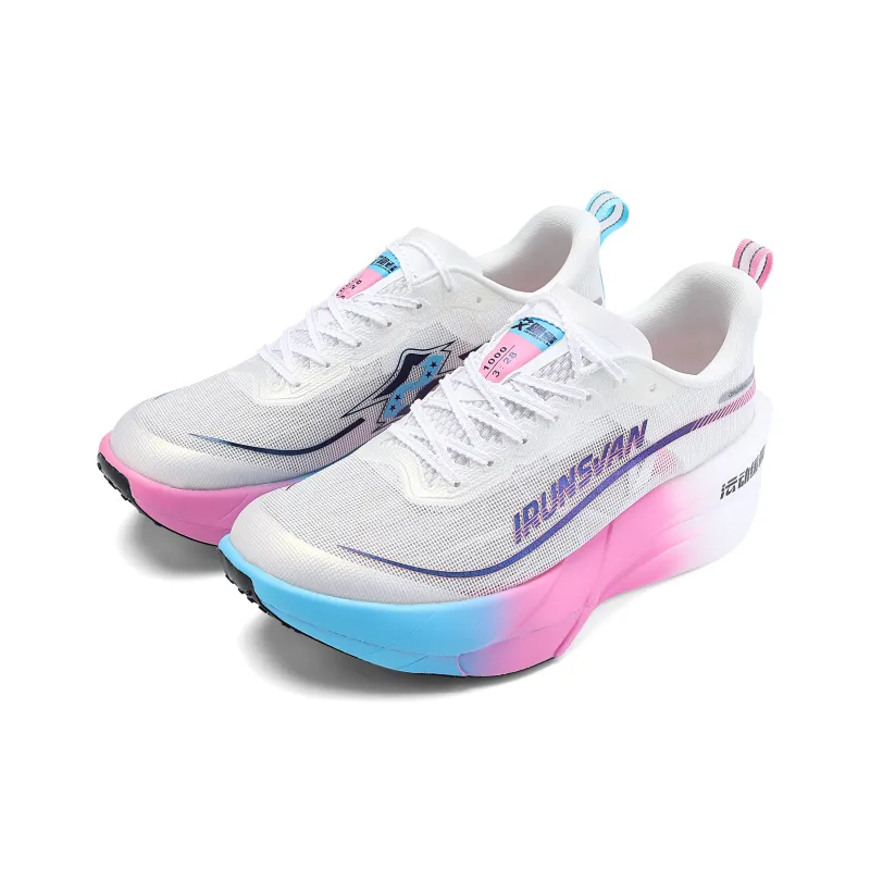 IRUNSVAN Low-Top Running Shoes Unisex Mismatched Color-Pink Blue-0