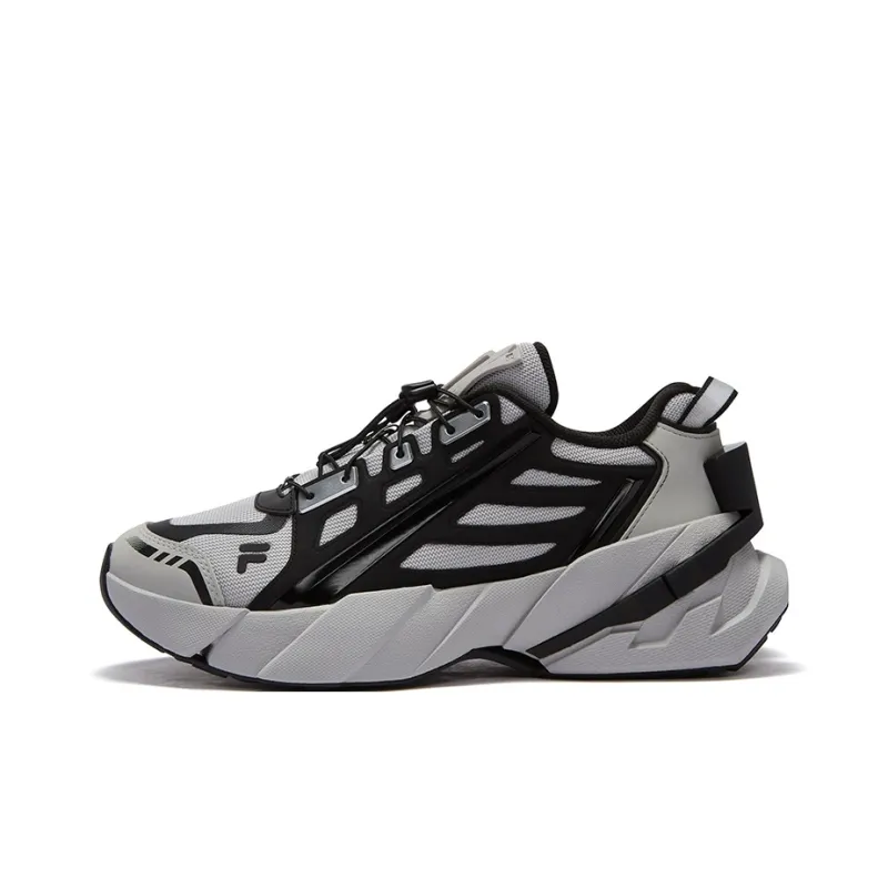 FILA FUSION TI 22 Slip Resistant Low Top Casual Shoes Men's Gray Black-0