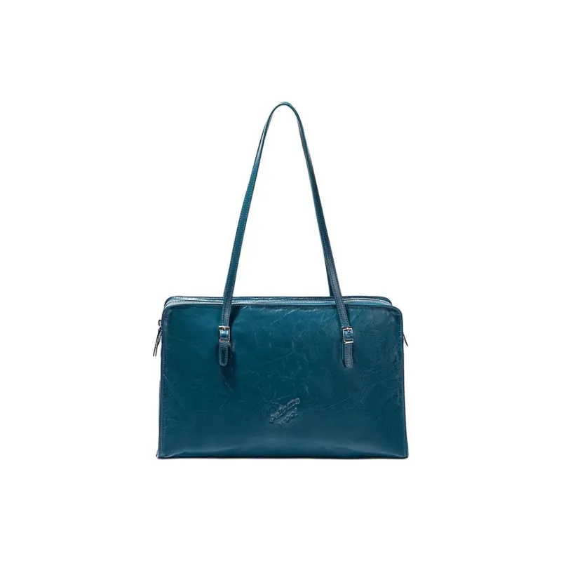 Paloma-wool Top Grain Cow Leather One Shoulder Handbags Large Size Women's Black/Military Green/Dark Brown/Peacock Blue-15