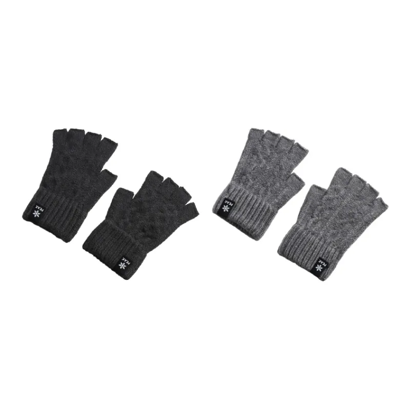 PEAK Acrylic Knit Gloves Unisex Black-4