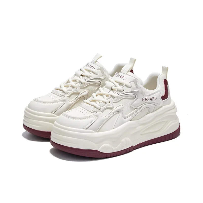 KEKAFU Anti Slip Wear Resistant Low Top Chunky Sneakers Women's-17