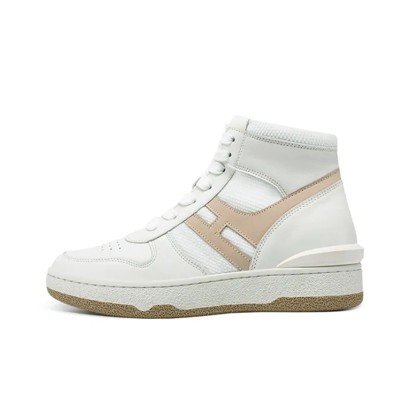 He Jinchang High Top Skateboard Shoes Women's White-0