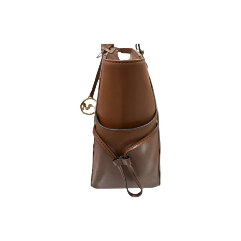 MICHAEL KORS Gilly Canvas Tote Bag Shopping Bag Handbag Large Size Women's Leather Brown-1