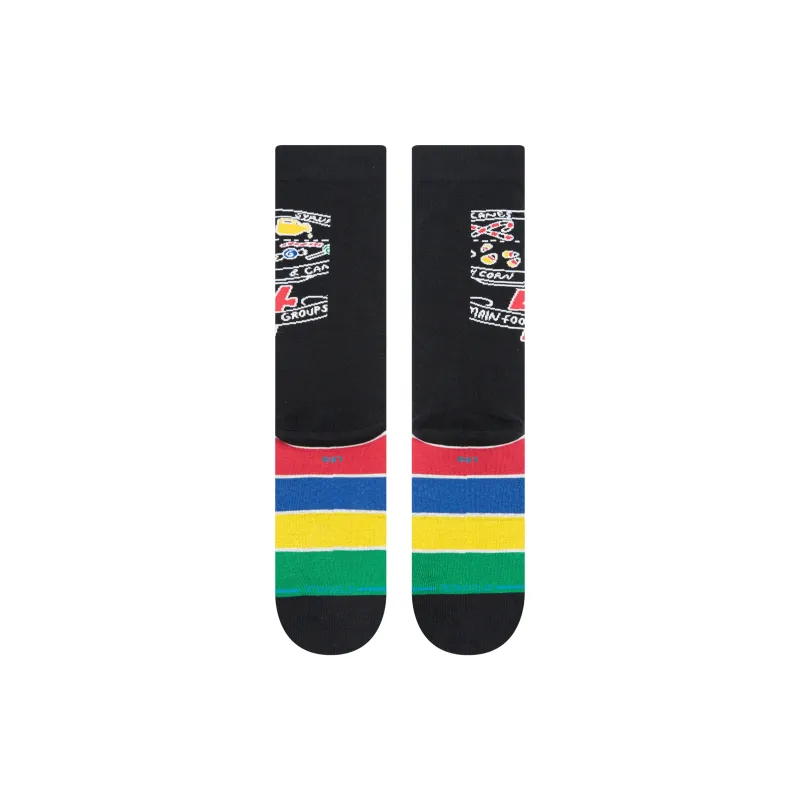 Stance x ELF Mid Calf Socks Unisex 1 Pack Black-2