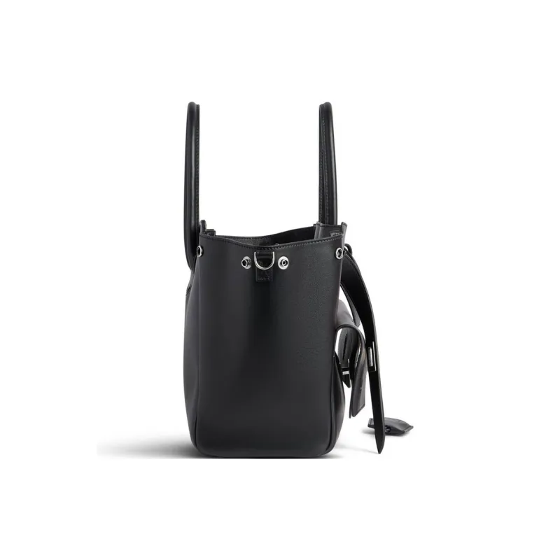 Balenciaga BEL AIR Small Calfskin Bag Women's Black-3