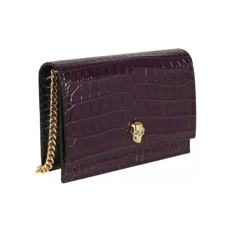 Alexander McQueen Cow Leather Shoulder Bag Women's Purple-2