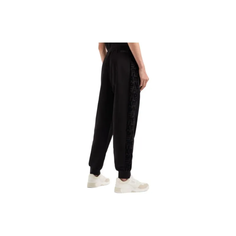 EMPORIO ARMANI EA7 FW24 Casual Pants Loose Fit Version Women's Black-2