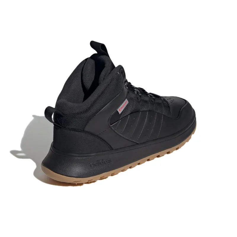 Adidas Slip Resistant Warm Mid Top Vintage Basketball Shoes Unisex Black-3