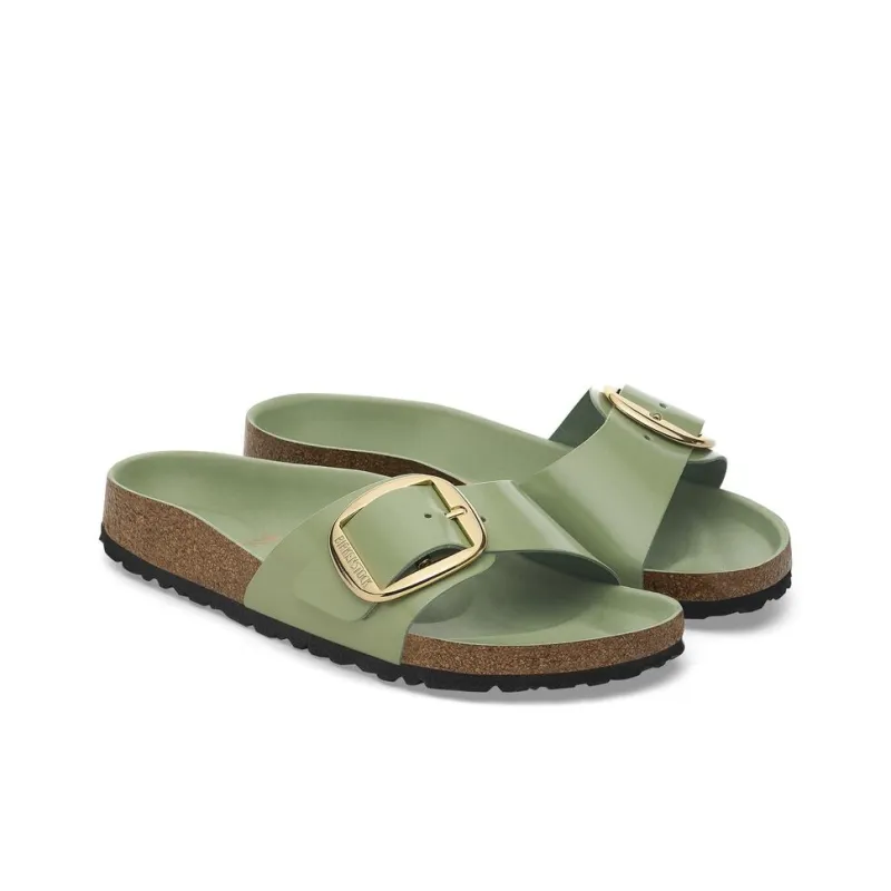 Birkenstock Madrid Big Buckle EVA Slip-Resistant Abrasion-Resistant Slide Slippers Women's Matcha Green Regular-2