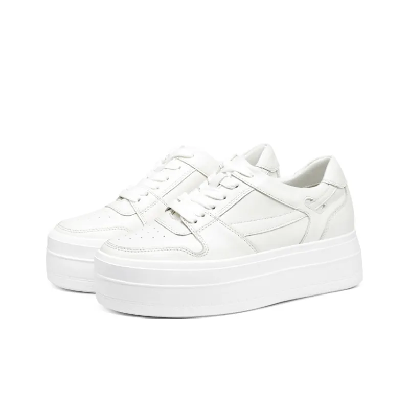 He Jinchang Anti Slip Wear Resistant Skateboard Shoes Women's White-3
