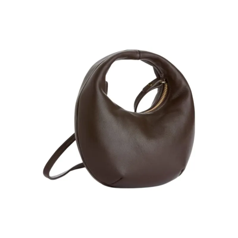ARKET Sheepskin Shoulder Bag Crossbody Bag Handbag Small Size Women's Dark Brown-1