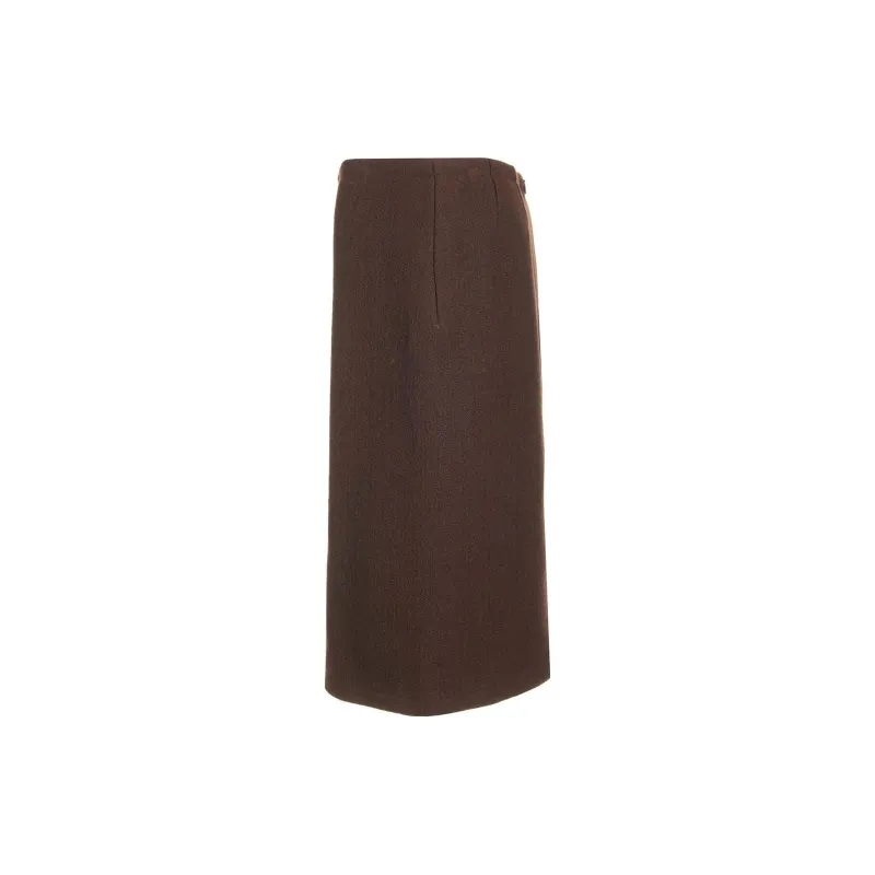 DRIES VAN NOTEN Shelda Front Slit Midi Skirt-2