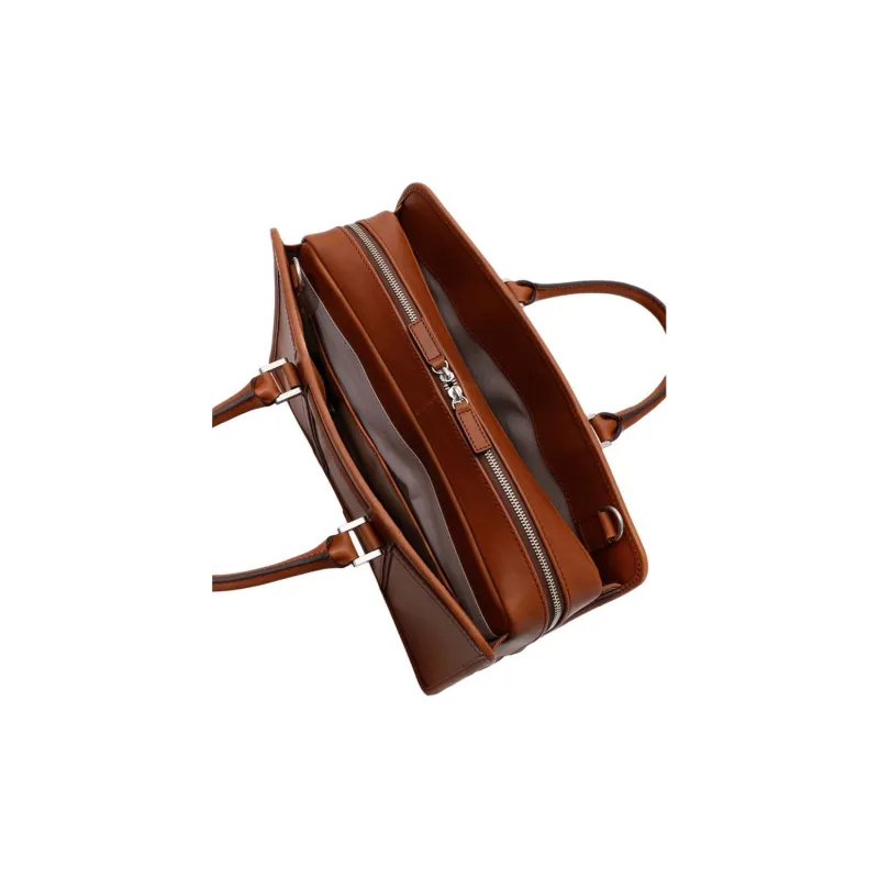 SAMSONITE Cow Leather Briefcases Handbags Large Size Unisex Brown-3