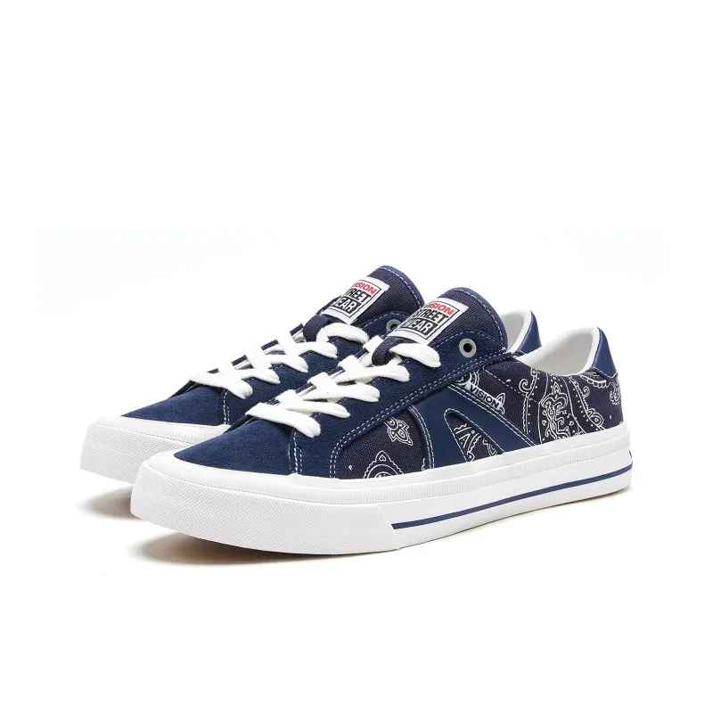 Vision Street Wear V76 Low Top Skateboard Shoes Unisex Navy Blue-2