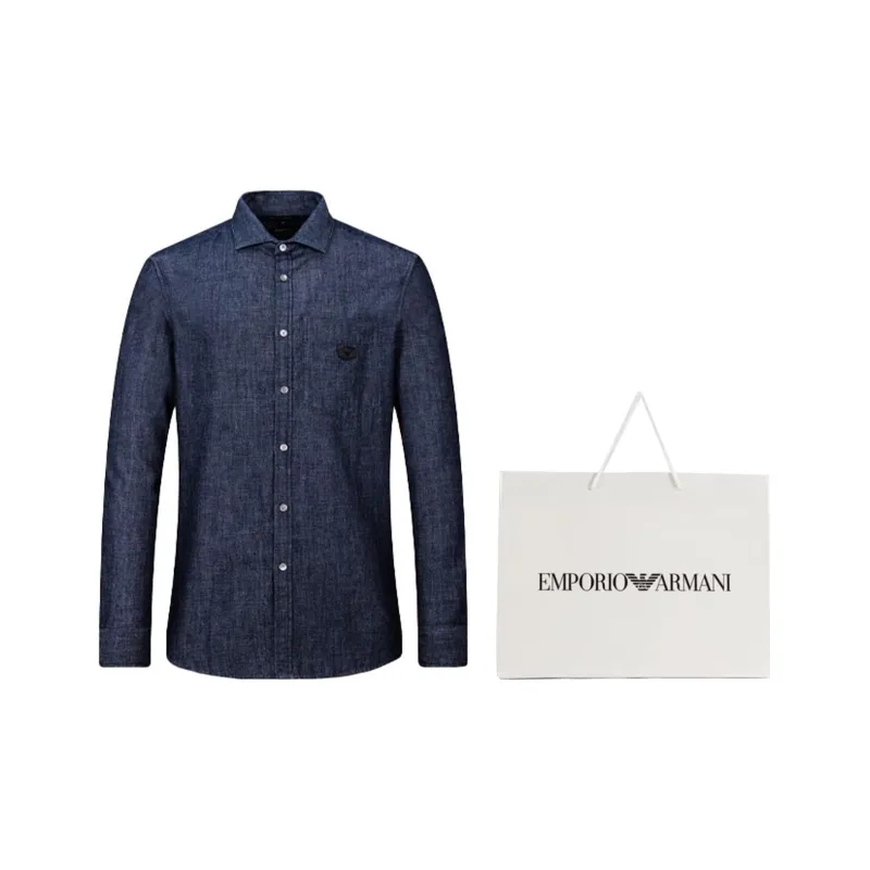 EMPORIO ARMANI Shirt Men's Dark Blue-6