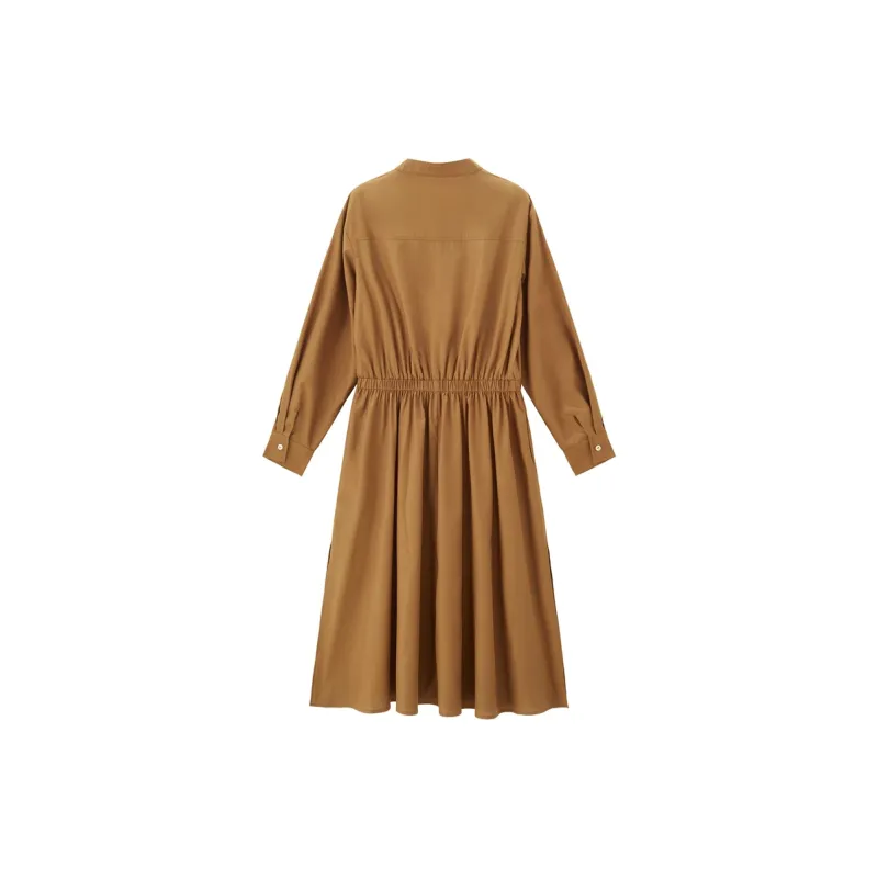 UNIQLO Long-Sleeved Dresses Women's Earthy Orange-1