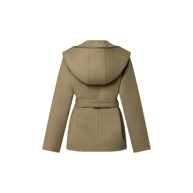 LOUIS VUITTON Reversible Signature Short Hooded Wrap Coat-1