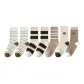 2 White Stripes+2 Wide Stripes+1 Light Coffee Stripes+1 Beige+1 Light Coffee M
