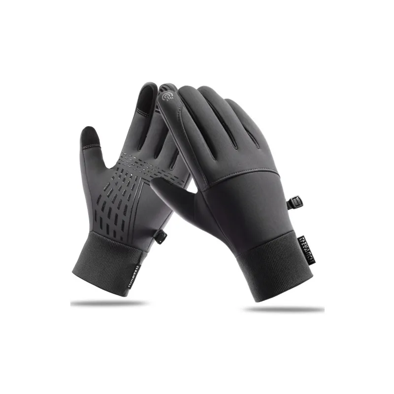 AAJF Polyester Silicone Conductive Fiber Fine And Warm Velvet Gloves Unisex-2