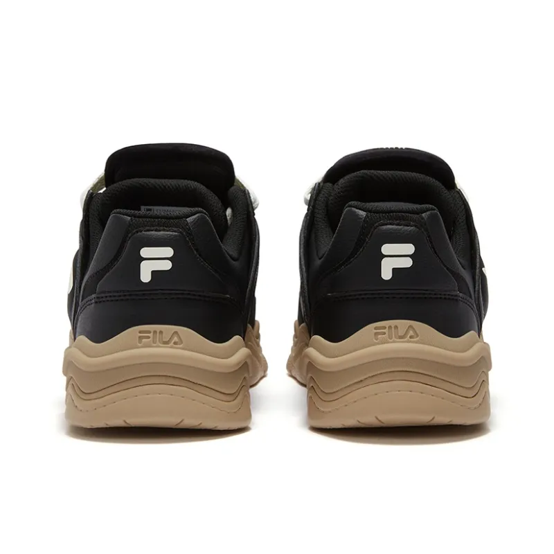 FILA FUSION KICKDX Wear Resistant Low Top Skateboard Shoes Men's Black-3