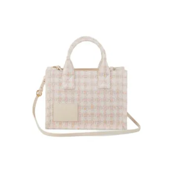 Sandro Fabric Tote Bag Shopping Bag Shoulder Bag Crossbody Bag Handbag Small Size Women's Light Pink