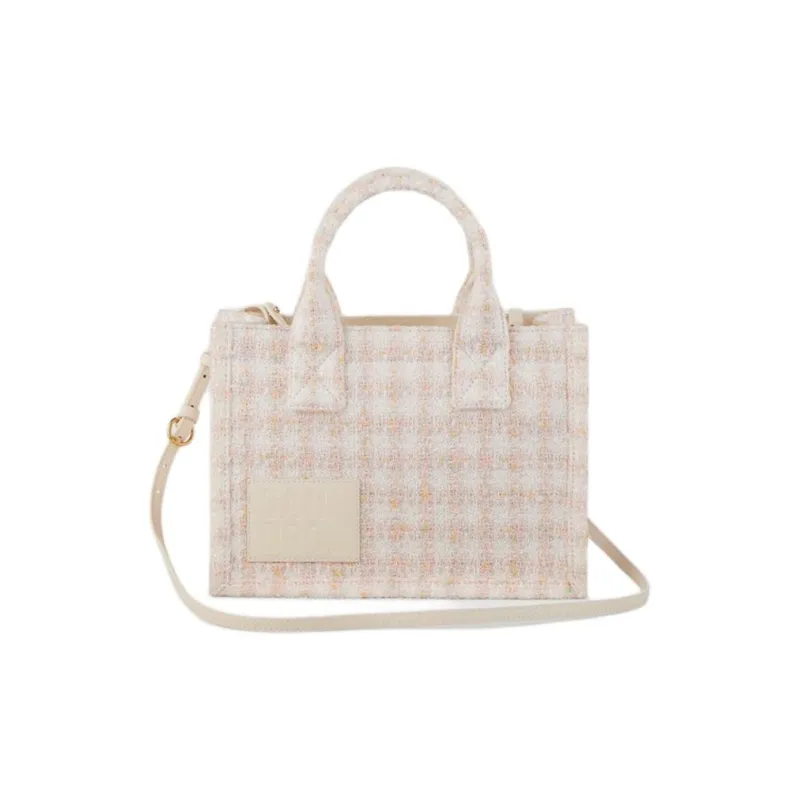 Sandro Fabric Tote Bag Shopping Bag Shoulder Bag Crossbody Bag Handbag Small Size Women's Light Pink-0