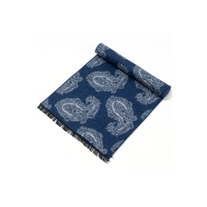 Shanghai Story 100% Mulberry Silk Knit Scarves Men's Multiple Colors-2
